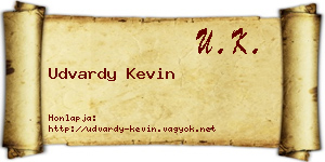 Udvardy Kevin névjegykártya